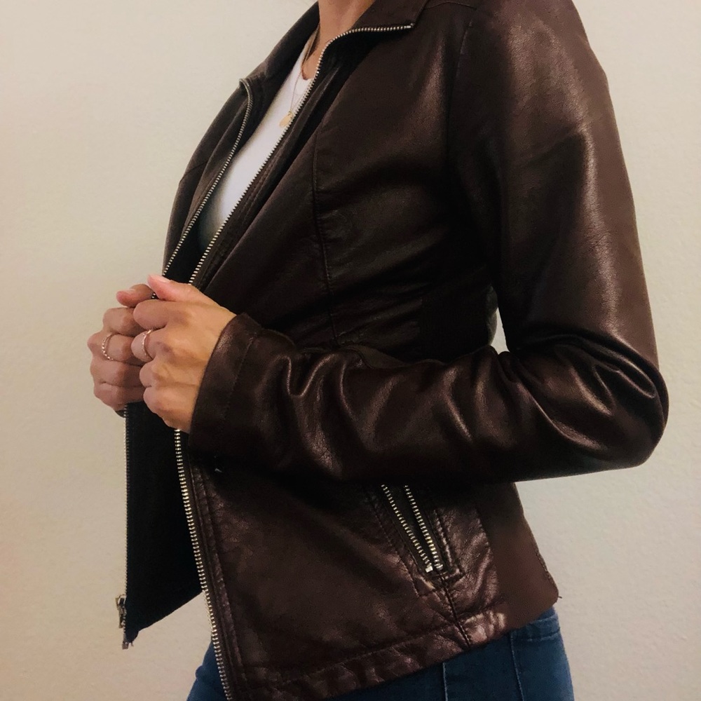 Kenneth Collection REACTION Leather Brown Jacket